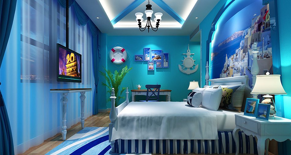 以爱之名 海洋主题情侣酒店客房设计方案合辑